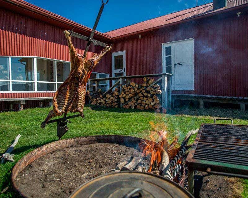 lamb barbecue at estancia la peninsula