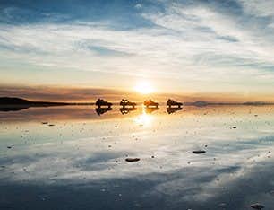 Salar de Uyuni por do sol