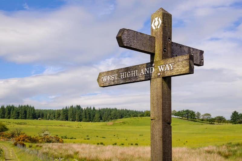 sinal de trilha da West Highland Way