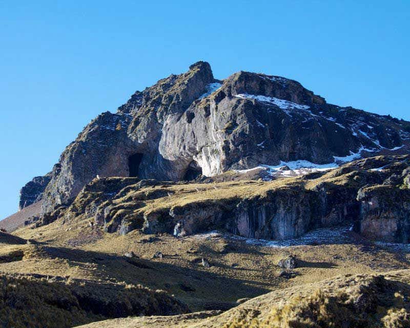 views of the somewhat snowy lares mountain