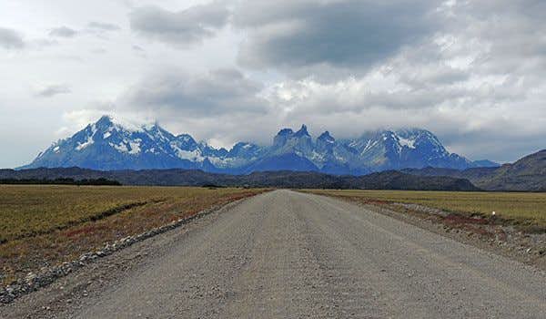 Estrada para Torres del Paine