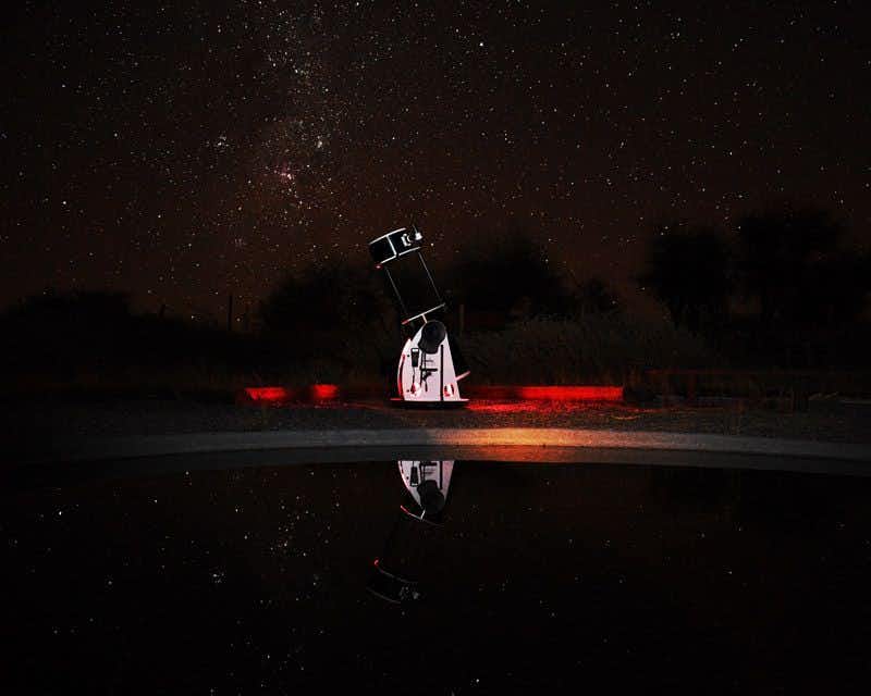 telescópio profissional do tour astronômico