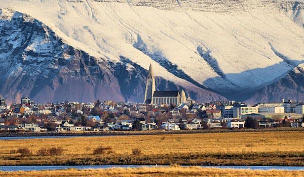 paisagem urbana de reykjavik, islândia