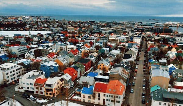 vista aérea de reykjavik