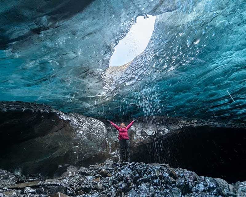 caverna de gelo azul rystal