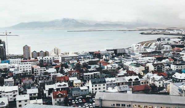 paisagem da cidade de reykjavik