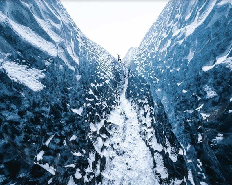 Fenda da geleira Vatnajökull