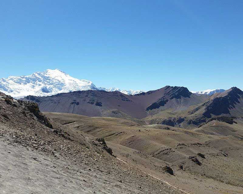paisagem andina durante o ausangate 