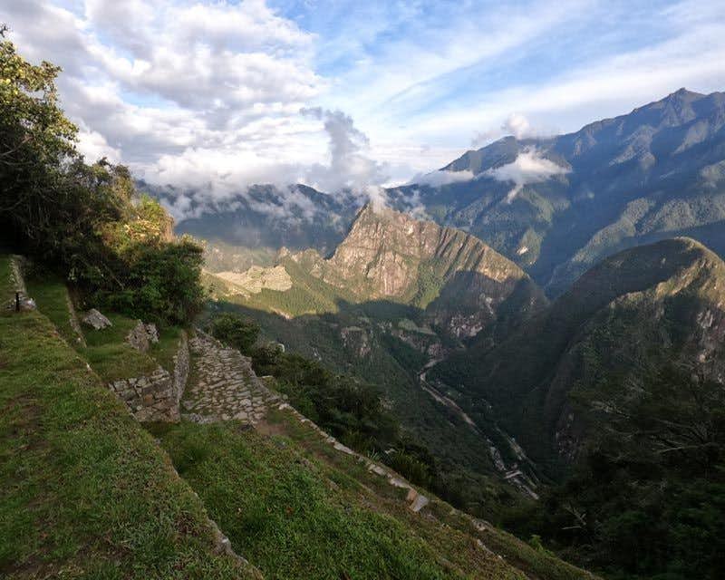 vistas de Machu Picchu a partir do portão do sol