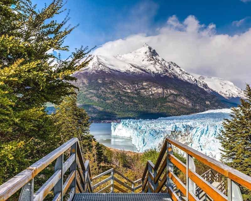 blick auf den perito moreno im nationalpark los glaciares