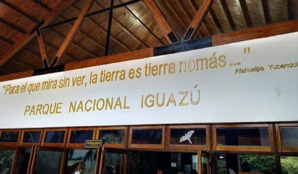 Iguazu Nationalpark Willkommensposter