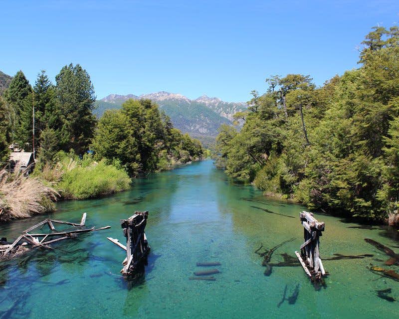Landschaft chimehuin Fluss Patagonien