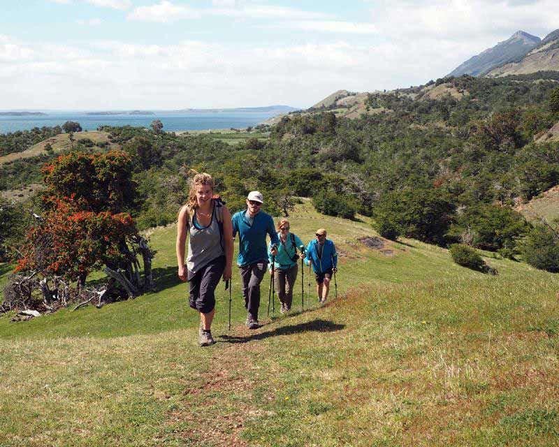 Gruppen-Trekking auf der Estancia La Peninsula