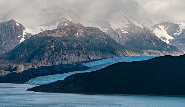 Landschaft des grauen Gletschers
