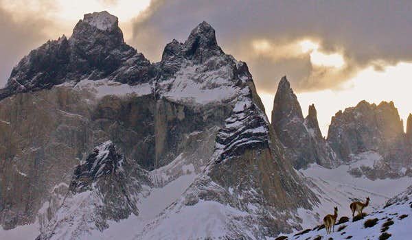 Torres del Paine National Park Chile verschneit im Winter