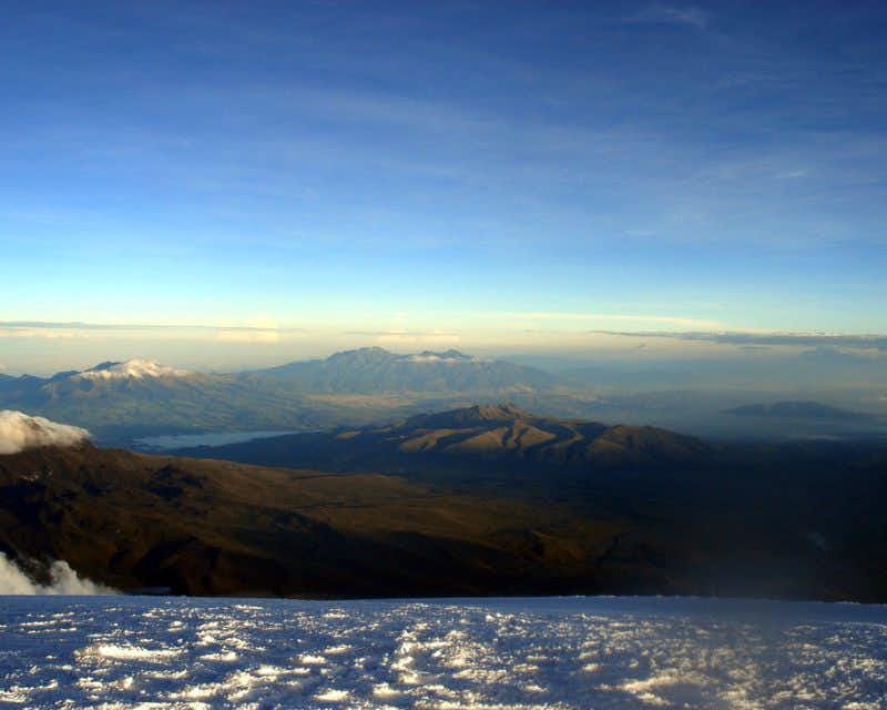 Blick von der Spitze des Vulkans Cotopaxi Ecuador