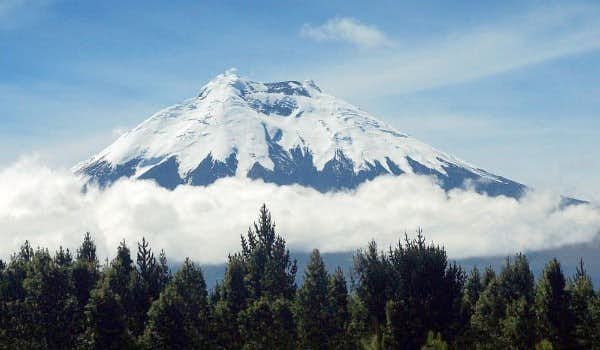 Spitze des Cotopaxi-Vulkans in Ecuador