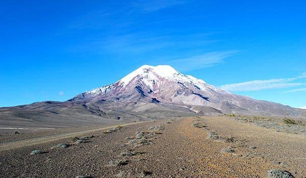 Blick auf den Vulkan Chimborazo