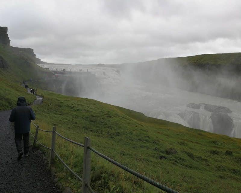 Aussichtspunkt Gullfoss Wasserfall