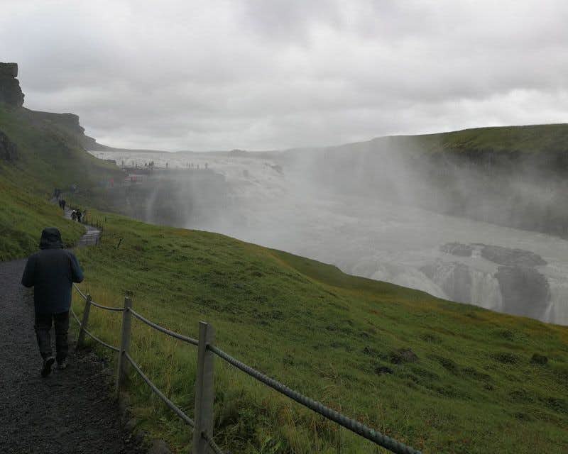 Aussichtspunkt Gullfoss Wasserfall