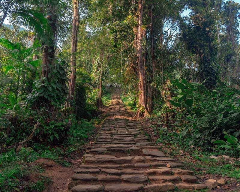 Treppe verlorene Stadt Kolumbien