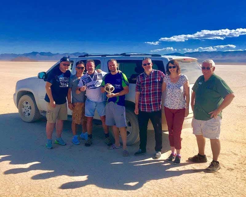 Geländewagen 4x4 Tour Area 51 Wüste Gruppenbild