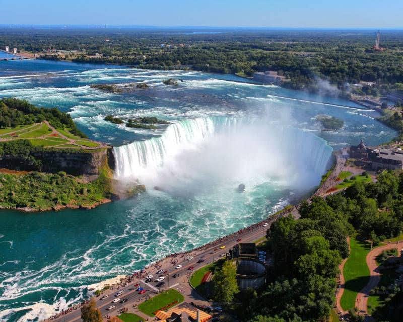 Blick auf die Niagarafälle aus der Luft