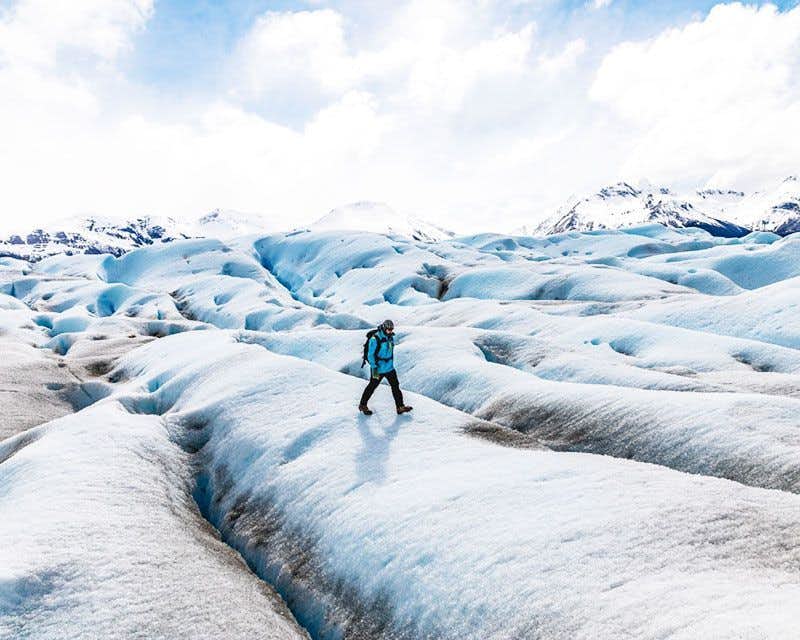 walking on the perito moreno glacier