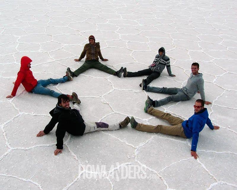 people making a star with their feet