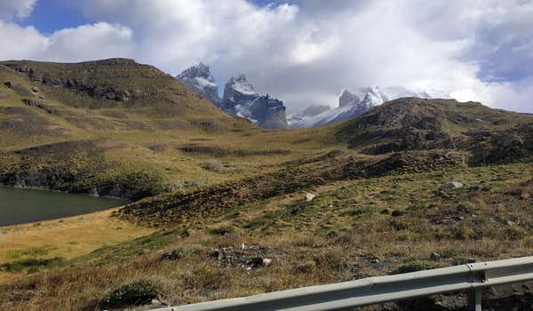 Views from the minibus in torres del paine