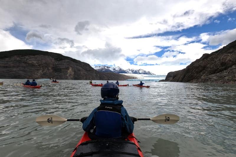 kayak lake grey