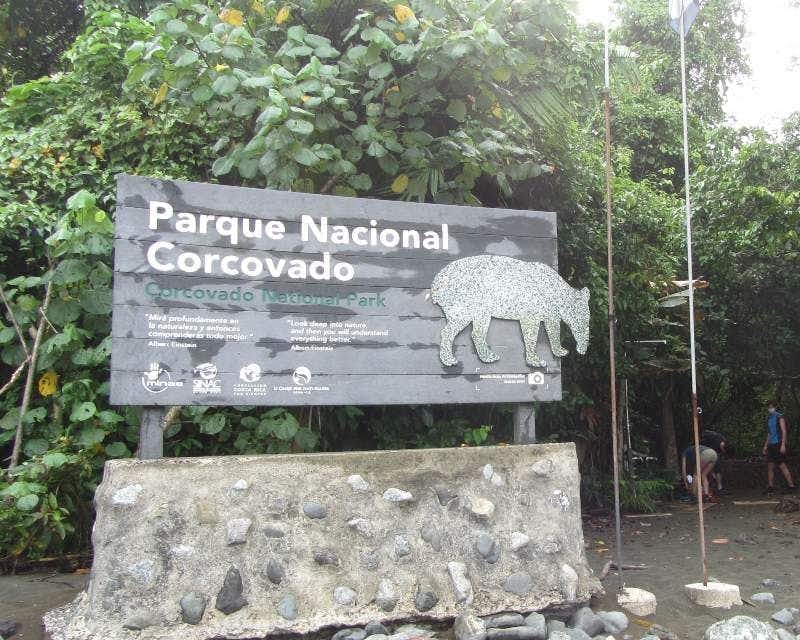 Corcovado park entrance from La Sirena