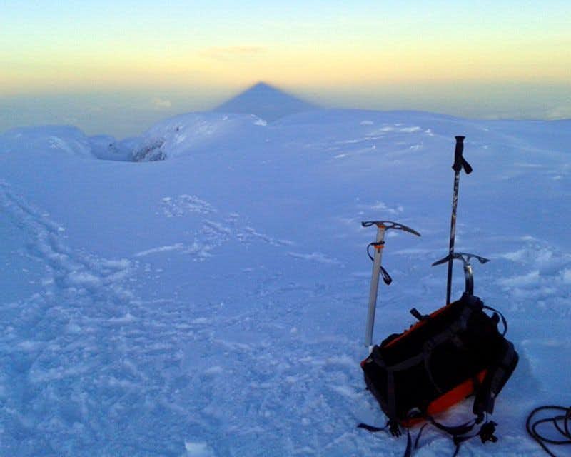 equipment on the top of the chimborazo volcano
