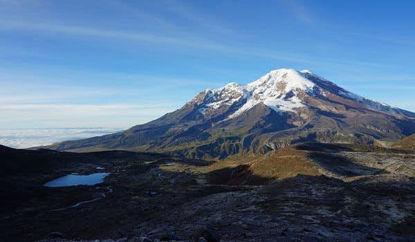 view of the chimborazo volcano