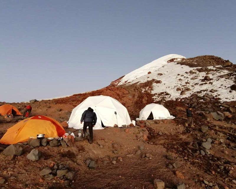 tends of the high camp on the chimborazo