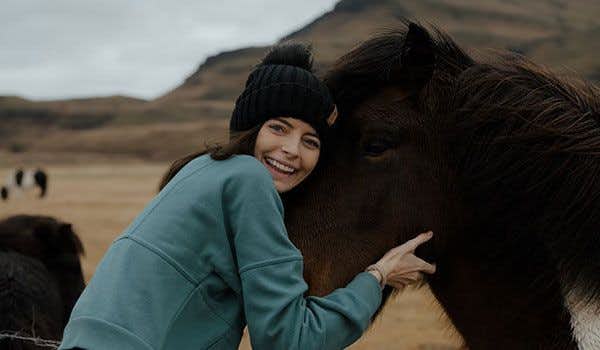 Horseback riding in eastern Iceland