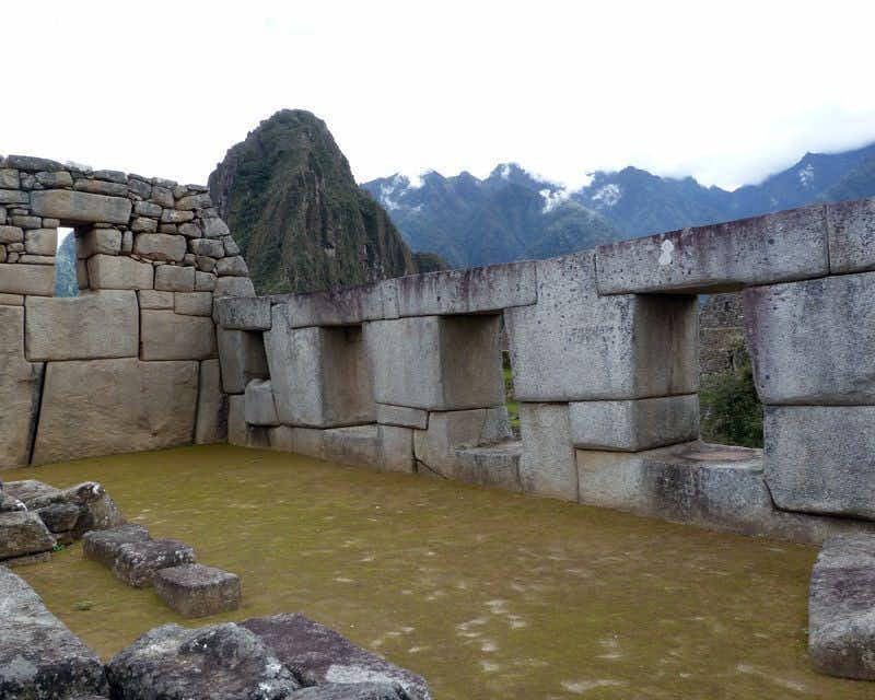 interior of the ruins of machu picchu