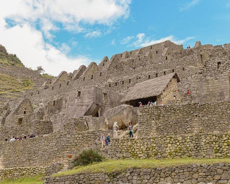 walls and stairs of machu picchu urban area