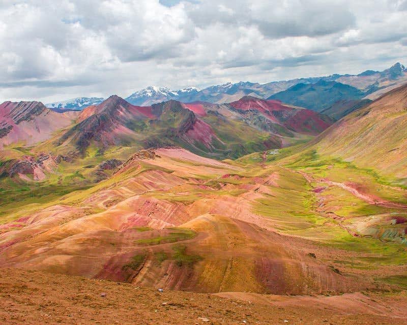 Rainbow mountain landscape