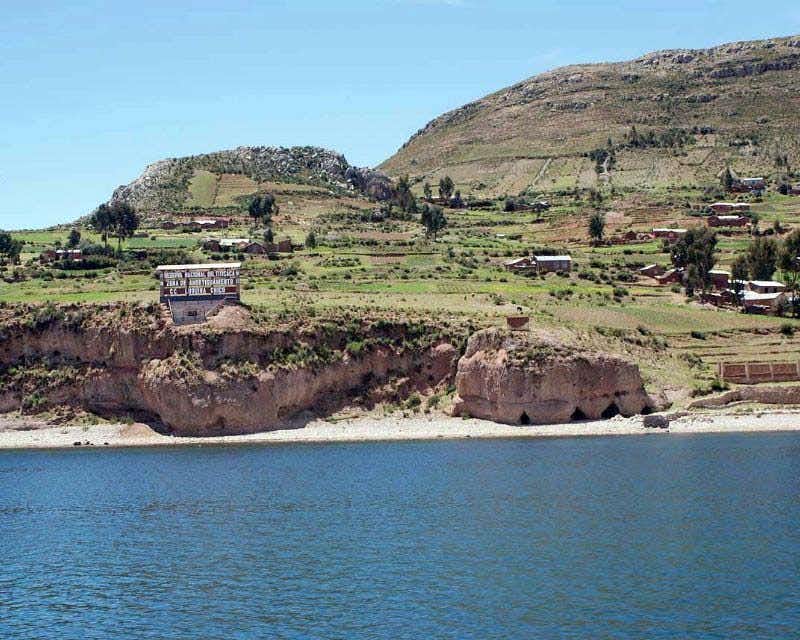 Luquina Island Lanscpae in lake Titicaca