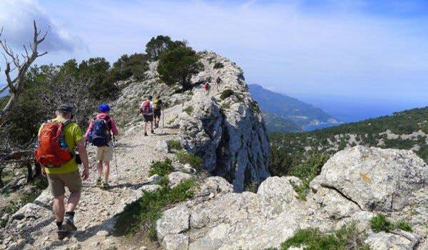 hikers trekking from Lluc to Pollensa