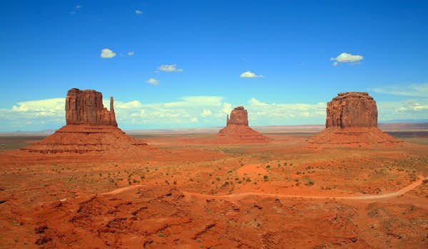 three monuments in monument valley