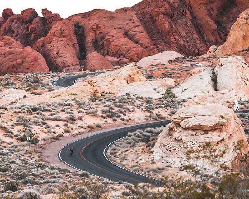 valley of fire landscape photography in reddish tones