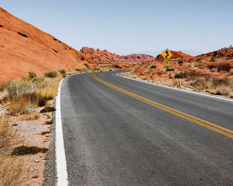 valley of fire highway in valle del fuego state park snow