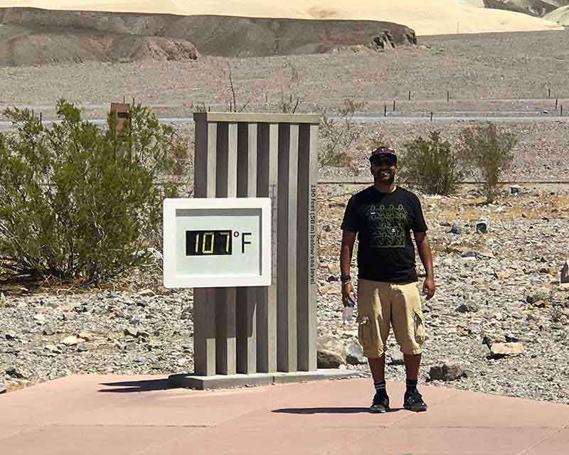 termometro centro de visitantes furnace creek valle de la muerte