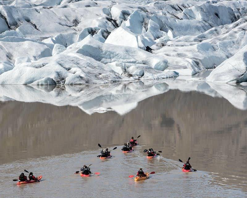 kayak heinabergslon laguna glaciar