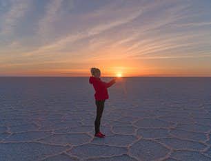 Lever de soleil Salar Uyuni