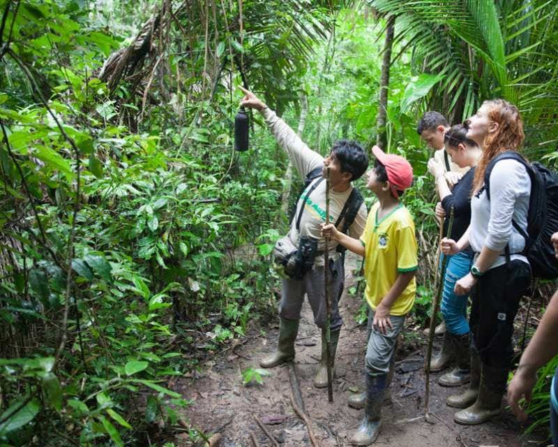 groupe lors de la visite guidée de l'Amazonie du Pérou