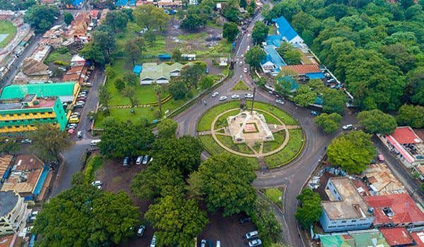 vue aérienne de la ville d'arusha