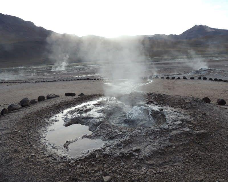 eruzione del geyser